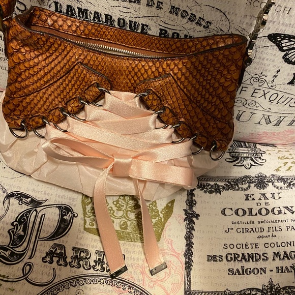 Christian Dior Python Pink Satin Corset Ballet bag - Picture 2 of 6